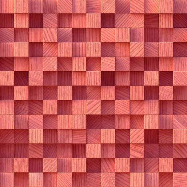 3d иллюстрация. Текстура, фон, трехмерные, реалистичные деревянные кубики на разных уровнях с тенью, плащами, с текстурой натуральной. Деревянная панель, фон с деревянной текстурой. Рендер - Фото, изображение