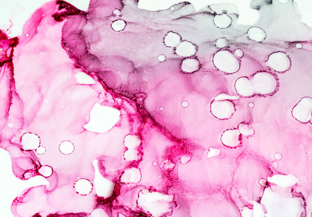 Abstract color background, hand drawn alcohol painting, liquid ink technique - Foto, Imagem