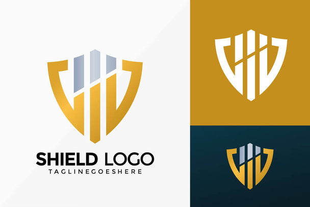 Premium Shield Real Estate Logo Vector Ontwerp. Abstract embleem, designs concept, logo 's, logotype element voor template. - Vector, afbeelding