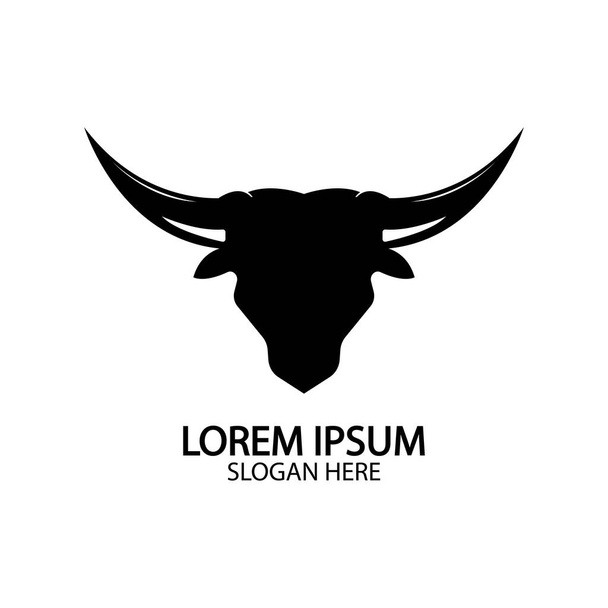 Bull horn logó és szimbólum sablon ikonok app - Vektor, kép