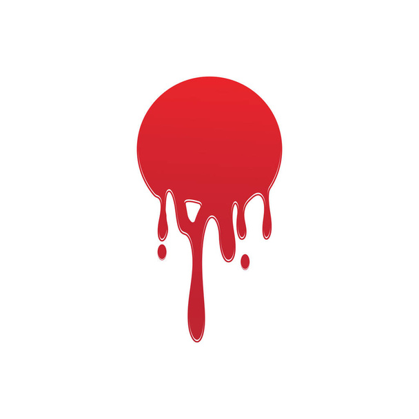 Dripping paint icon logo. Current liquid. Paint flows. Melted circle logo. Current paint  stains. Current inks. - Vector, Image