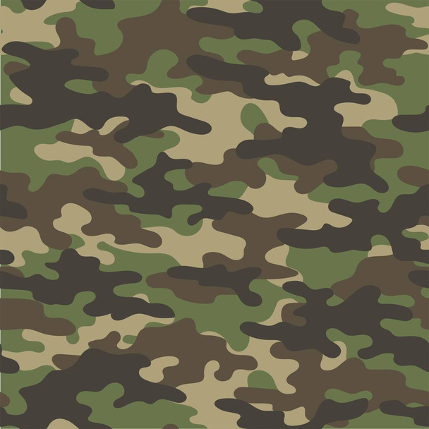 vojenská kamufláž. vektorově zelený hladký otisk. armádní kamufláž na oblečení nebo potisk - Vektor, obrázek