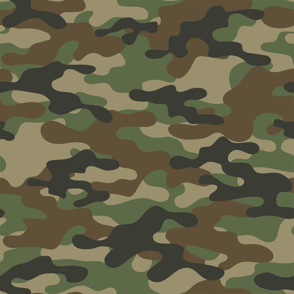 Absztrakt zökkenőmentes katonai zöld Camo textúra nyomtatáshoz. Erdei háttér. Vektor - Vektor, kép