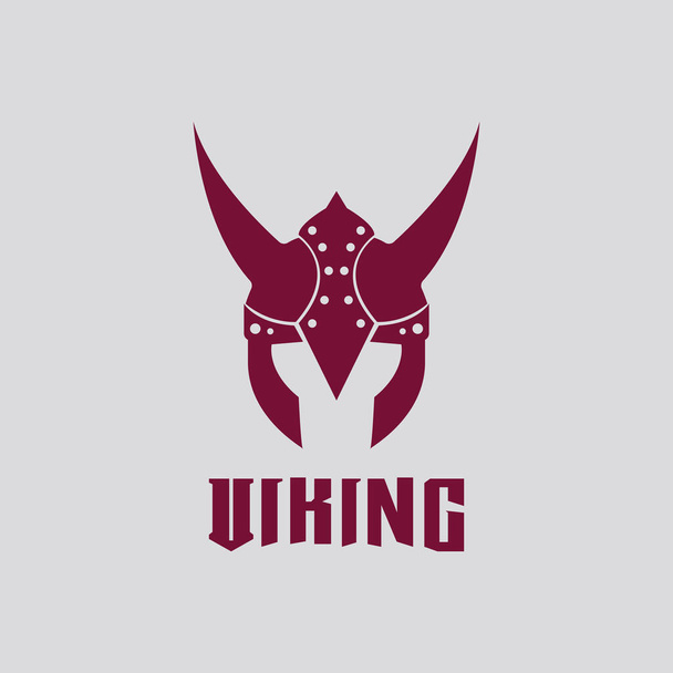 Modèle vectoriel de conception de logo de casque Viking - Vecteur, image