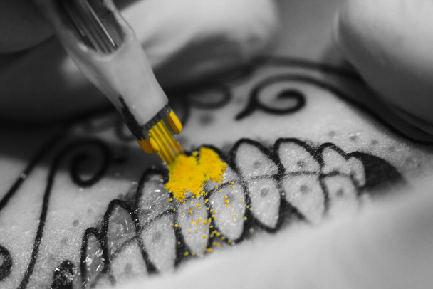dělat tetování cukrové lebky - Fotografie, Obrázek