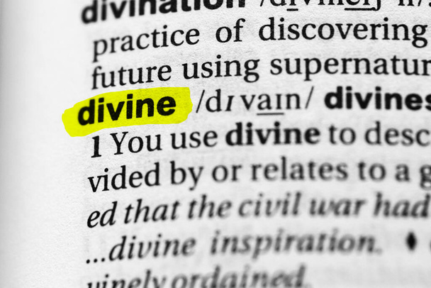 Highlighted word divine concept and meaning. - Photo, Image