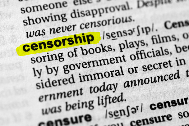 Parole evidenziate concetto e significato di censura. - Foto, immagini