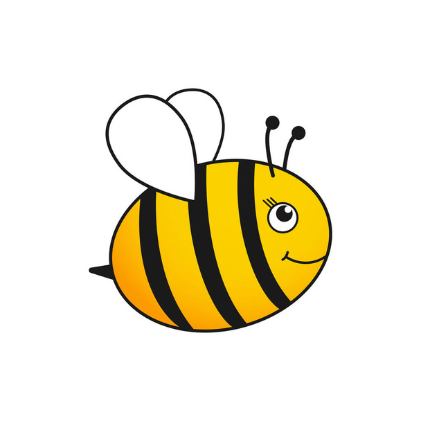 Il personaggio delle api. Icona del calabrone. Vettore isolato su sfondo bianco - Vettoriali, immagini