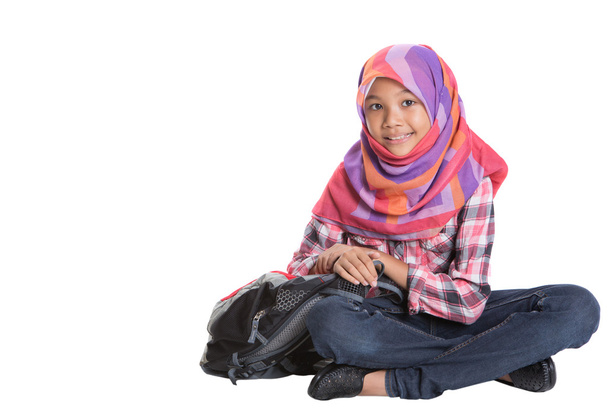 Escola muçulmana menina
 - Foto, Imagem