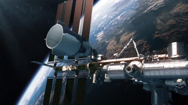 Kommerzielle Raumfahrzeuge docken an Internationale Raumstation an - Filmmaterial, Video