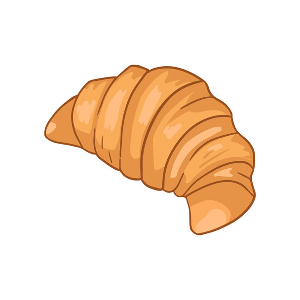 Ranskalainen croissant ilman täyttöä. Yksinkertainen sarjakuva tyyli. vektorikuvaus. - Vektori, kuva