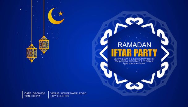 Modèle de fête Ramadan Kareem Iftar - Vecteur, image