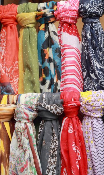 The scarf shop at the market - Photo, Image