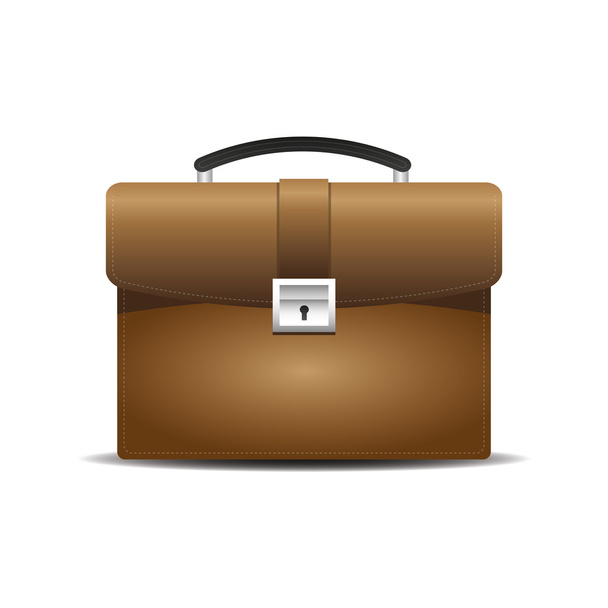 Brown business bag,briefcase - Vector, Image