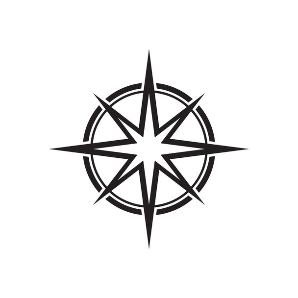 компас значок логотип дизайн векторний шаблон
 - Вектор, зображення