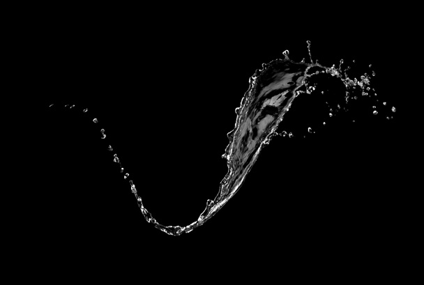 víz splash fekete háttér - Fotó, kép