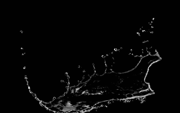 water spatten op zwarte achtergrond - Foto, afbeelding