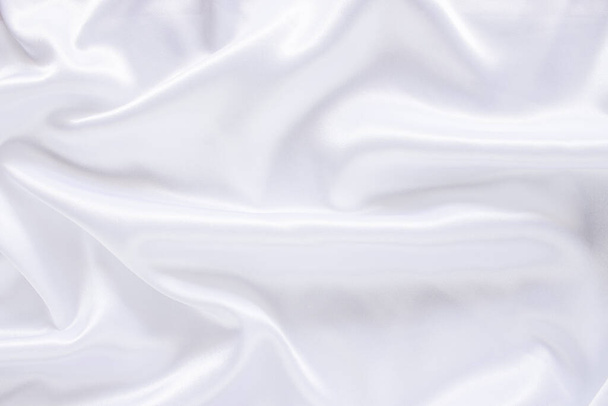 Paño blanco fondo abstracto con ondas suaves. - Foto, Imagen