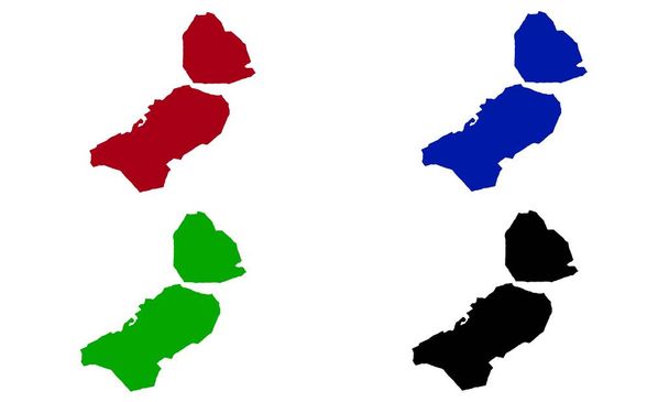 FLEVOLAND mappa silhouette su sfondo bianco - Vettoriali, immagini