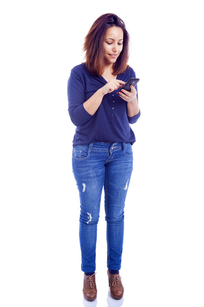 Woman sending a sms - Foto, imagen