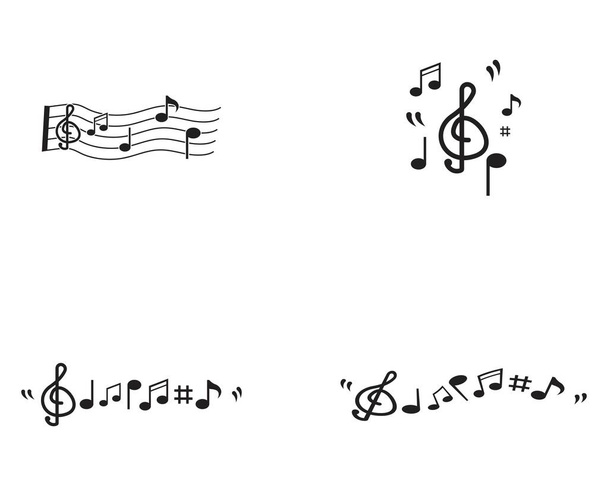 Note modèle d'icône de musique - Vecteur, image
