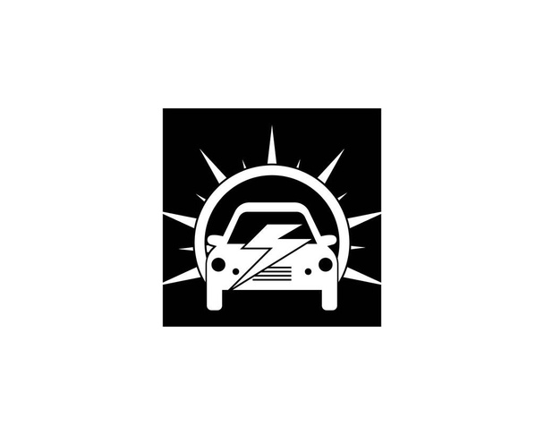 Carro elétrico logotipo vetor de design - Vetor, Imagem
