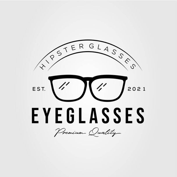 glasses logo. sunglasses, eyeglasses shop logo template vector illustration design - Vector, Image