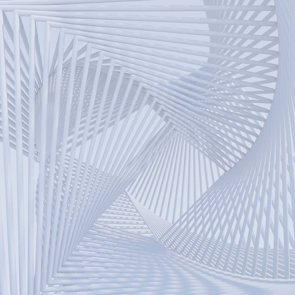 Sfondo bianco opaco con stampa volume. Illustrazione 3D della geometria del telaio, rendering 3D. Sfondo astratto dalla struttura del volume in ceramica bianca. - Foto, immagini