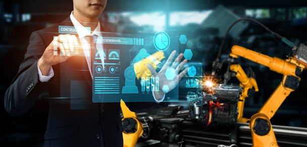 Передова система рук робота для цифрової промисловості та заводських робототехнічних технологій
 - Фото, зображення