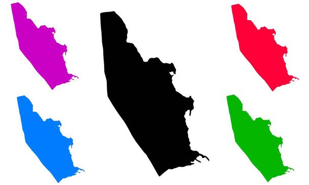 REYKNESBAER map silhouette on white background - Vector, afbeelding