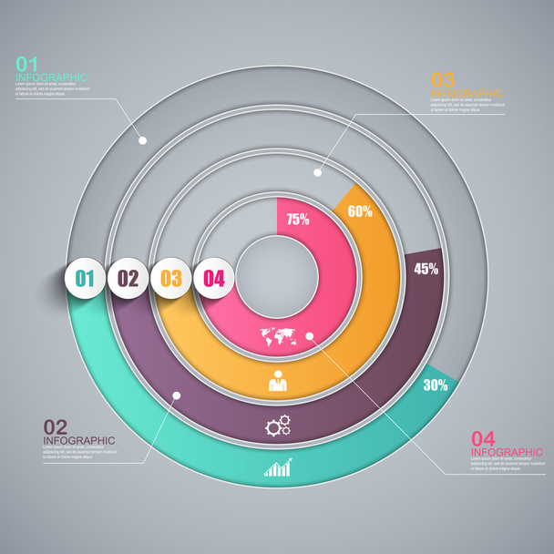 Pie Chart Infographic - Vector, Image