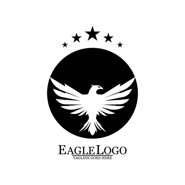 Modèle vectoriel de conception de logo icône aigle - Vecteur, image