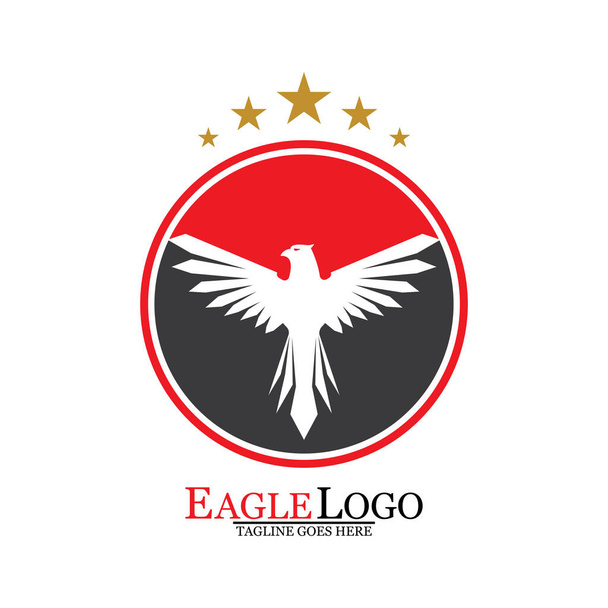 Falcon Eagle Bird Logo Vorlage Vektorsymbol - Vektor, Bild