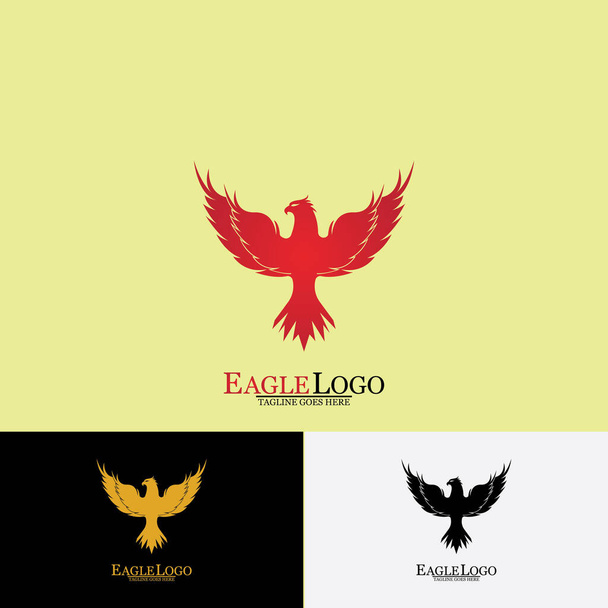 Falcon Eagle Bird Logo Plantilla icono de vector - Vector, imagen