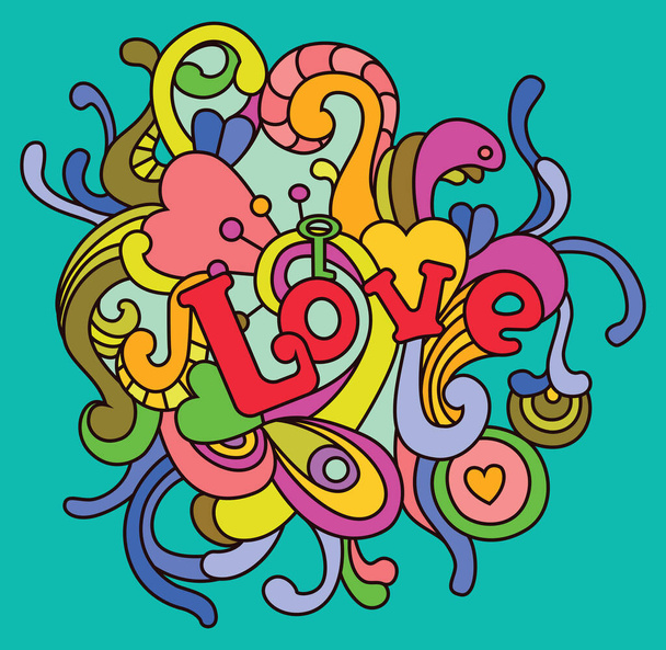 Love illustration for Valentines Day - Vector, Image