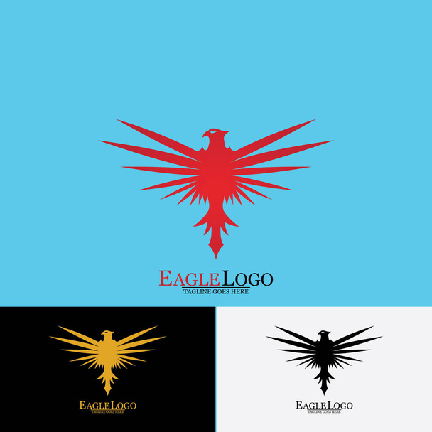 Falcon Eagle Bird Logo template vector icon - Вектор, зображення