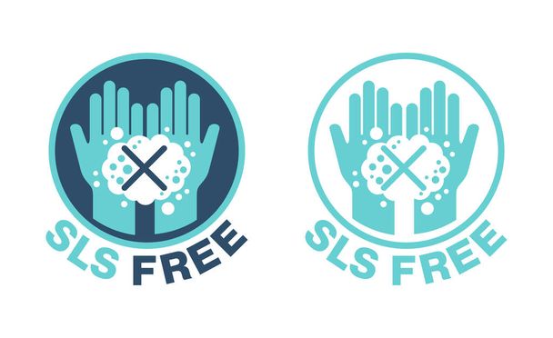 SLS ingyenes összetevő - embléma termékek - Vektor, kép