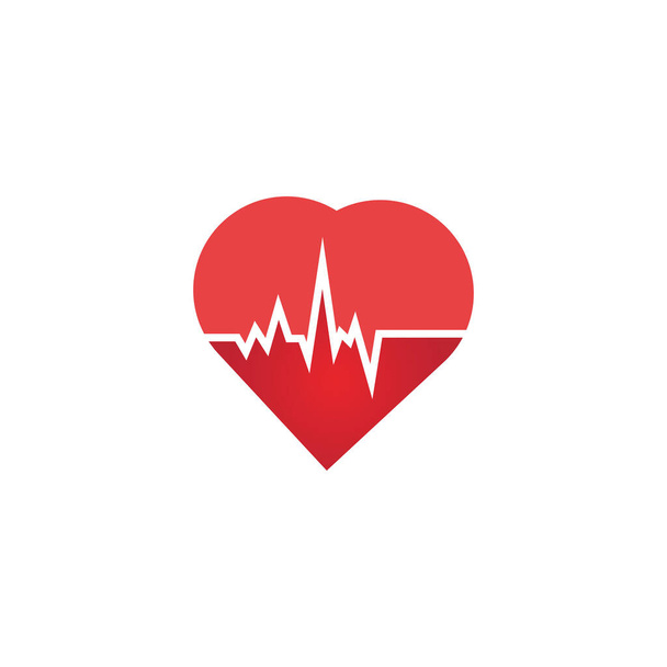 Sykekuvake - terveysmonitori. Verenpaine vektori kuvake, sydän hurraavat kardiogrammi, hyvä terveys logo, terve pulssi tasainen symboli, lääketieteellinen pulsometer elementti
. - Vektori, kuva