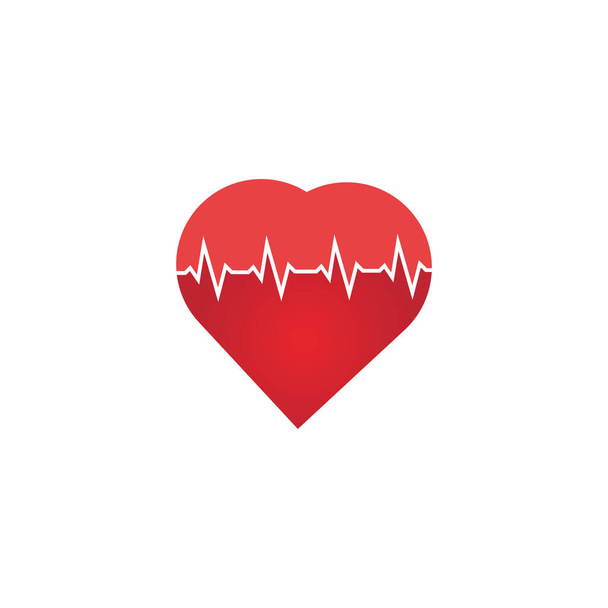 Icona della frequenza cardiaca - monitor della salute. Icona del vettore di pressione sanguigna, cardiogramma di tifo del cuore, logo di buona salute, simbolo piatto del polso sano, elemento pulsometro medico
. - Vettoriali, immagini