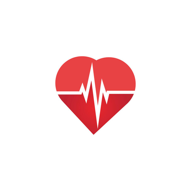 Icona della frequenza cardiaca - monitor della salute. Icona del vettore di pressione sanguigna, cardiogramma di tifo del cuore, logo di buona salute, simbolo piatto del polso sano, elemento pulsometro medico
. - Vettoriali, immagini