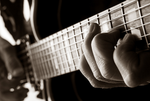 tocar guitarra jazz
 - Foto, Imagem