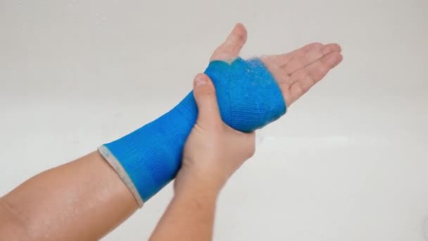 Bandage imperméable moderne en fibre de verre - Séquence, vidéo