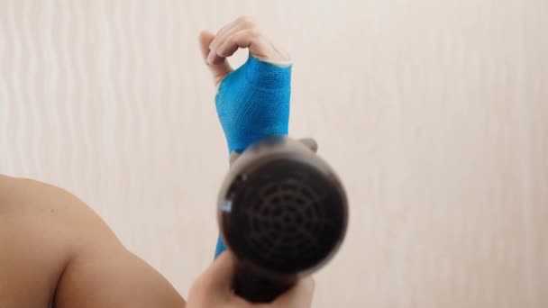 Fiberglass modern waterproof bandage - Footage, Video