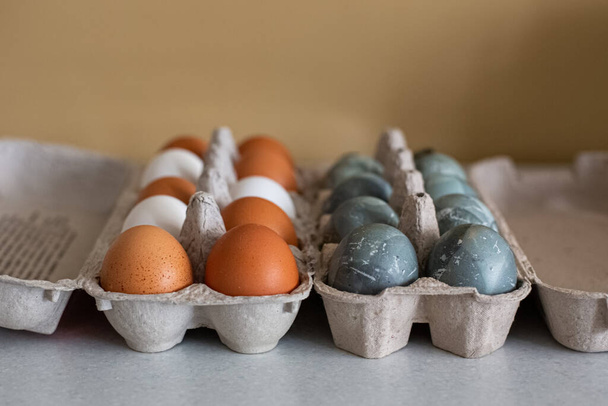Beautiful colorful easter eggs on white background - Valokuva, kuva