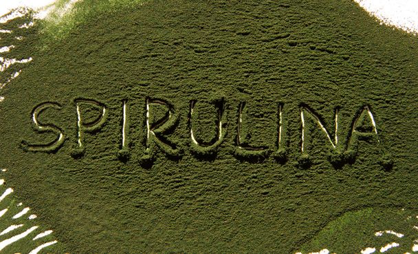 Spirulina-Inschrift - Foto, Bild