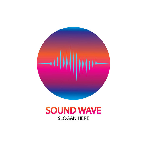 Sonido Wave. Coloridas ondas sonoras para fiestas, DJ, pub, clubs, discotecas. Tecnología de ecualizador de audio. ilustración - Vector, Imagen