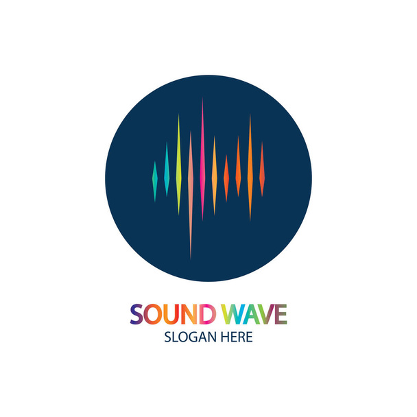 Ses dalgası. Parti, DJ, bar, disko için renkli ses dalgaları. Ses eşitleyici teknolojisi. resimleme - Vektör, Görsel