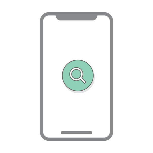 Smartphone pictogram geïsoleerd op witte achtergrond. Zoeksymbool modern, eenvoudig, vector, icoon voor website design, mobiele app, ui. Vector Illustratie - Vector, afbeelding