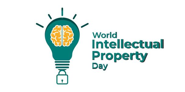 Vector illustration concept of World Intellectual Property Day, 26 April. - Vector, Image