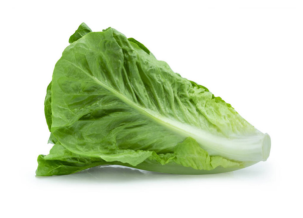 Fresh green Lettuce leaves, Salad leaf isolated on white background. with clipping path. - Foto, afbeelding